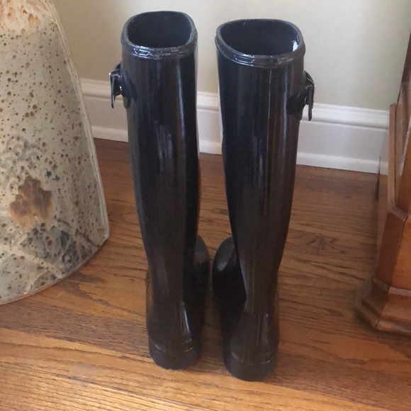 Hunter Glossy black tall boots 8 - Picture 5 of 8